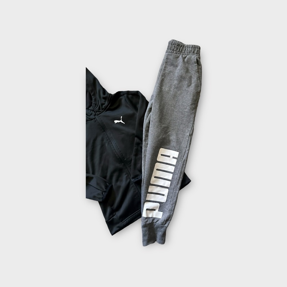 🎉Boys Puma Jogger/long sleeve zip up hoodie set - boys size 7/8. GUC. 🎉 - Picture 3 of 4